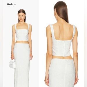Helsa eyelet mid skirt & top